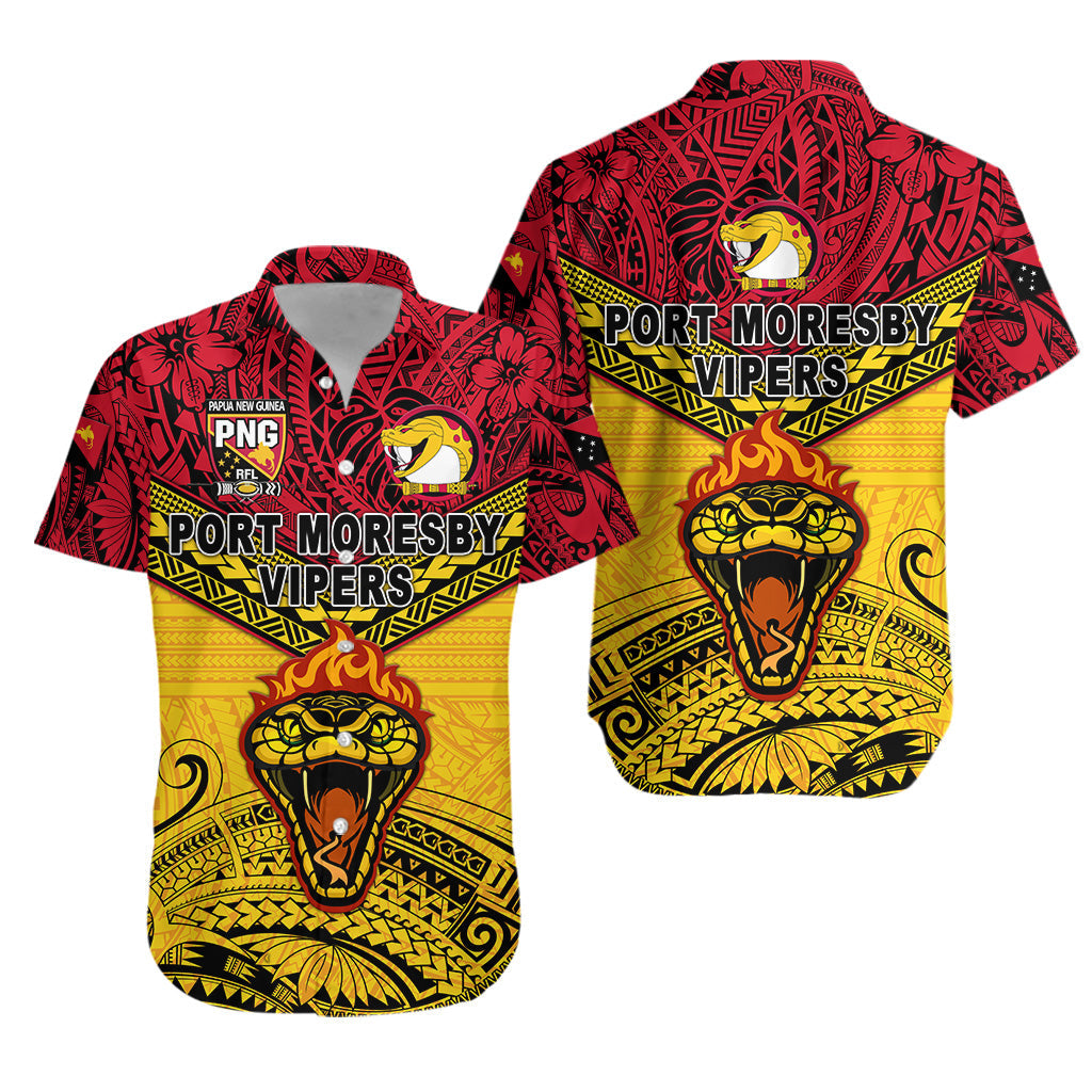 Papua New Guinea Port Moresby Vipers Hawaiian Shirt Rugby Original Style - Red