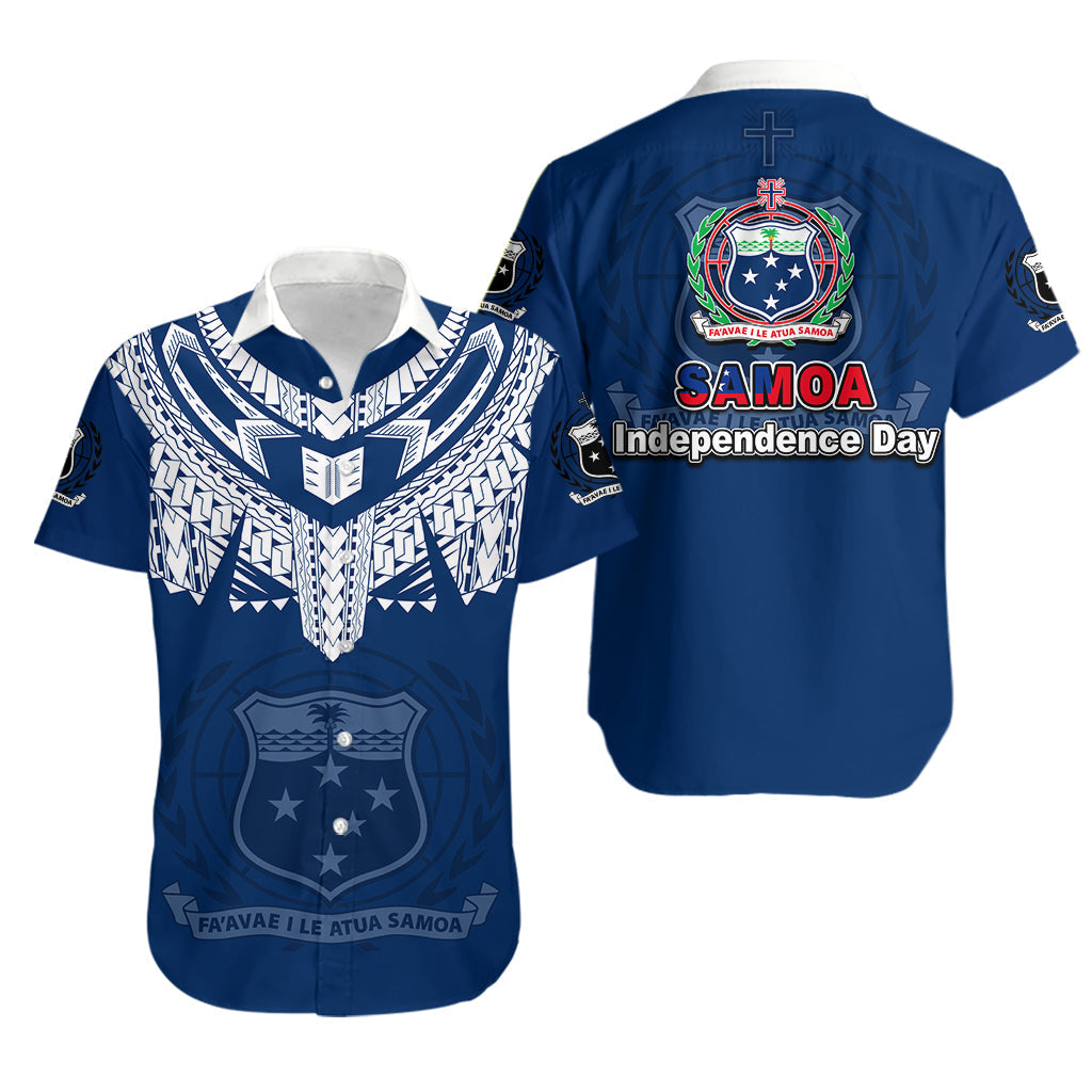 Samoa Independence Day Tribal Tattoo Coat Of Arms Hawaiian Shirt No.3