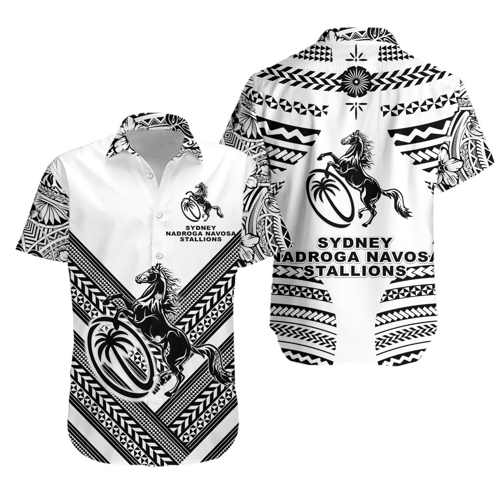 Fiji Rugby Hawaiian Shirt Sydney Nadroga Navosa Stallions Creative Style - White