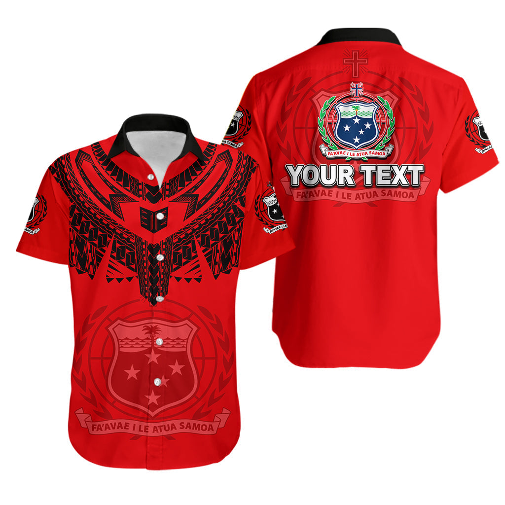 Custom Personalised Samoa Tribal Tattoo Coat Of Arms Hawaiian Shirt No.1