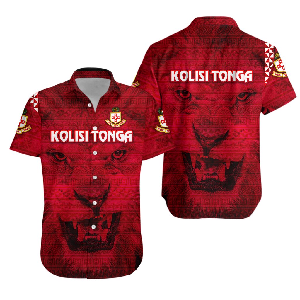 Kolisi Tonga Hawaiian Shirt Mate Ma'a Tonga Powerful Lion