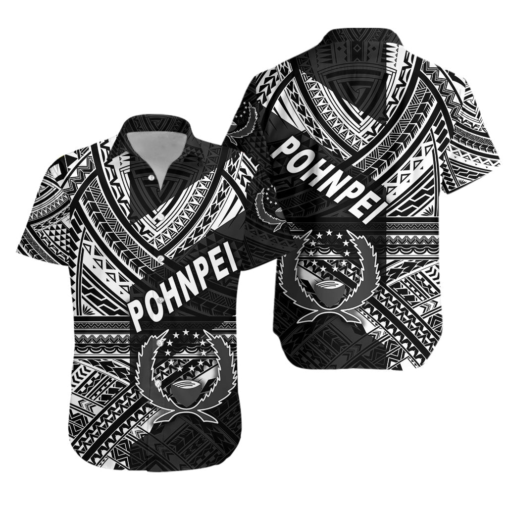 FSM Pohnpei Hawaiian Shirt Original Style - Black