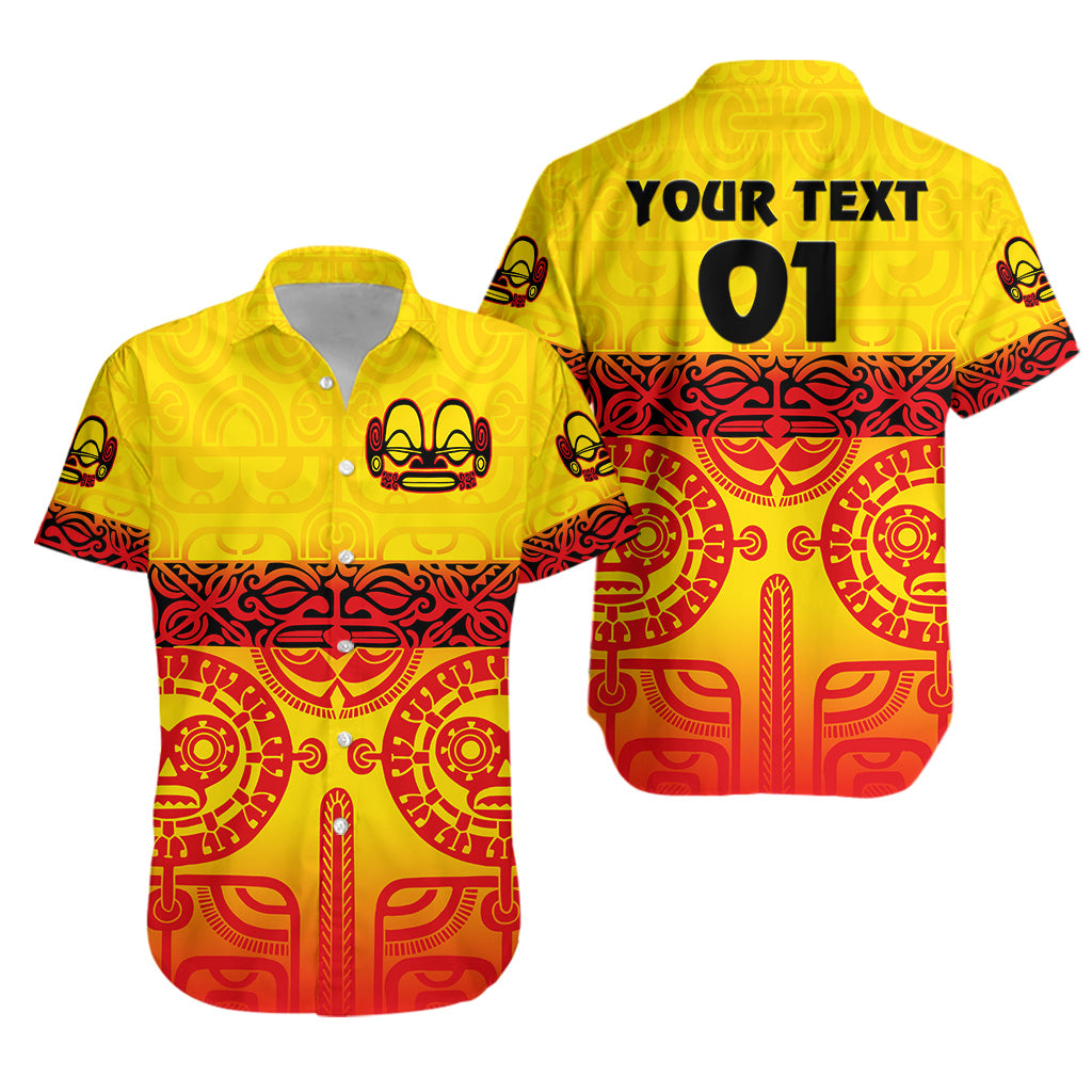 Custom Personalised Marquesas Islands Hawaiian Shirt Marquesan Tattoo Special Style - Gradient Yellow