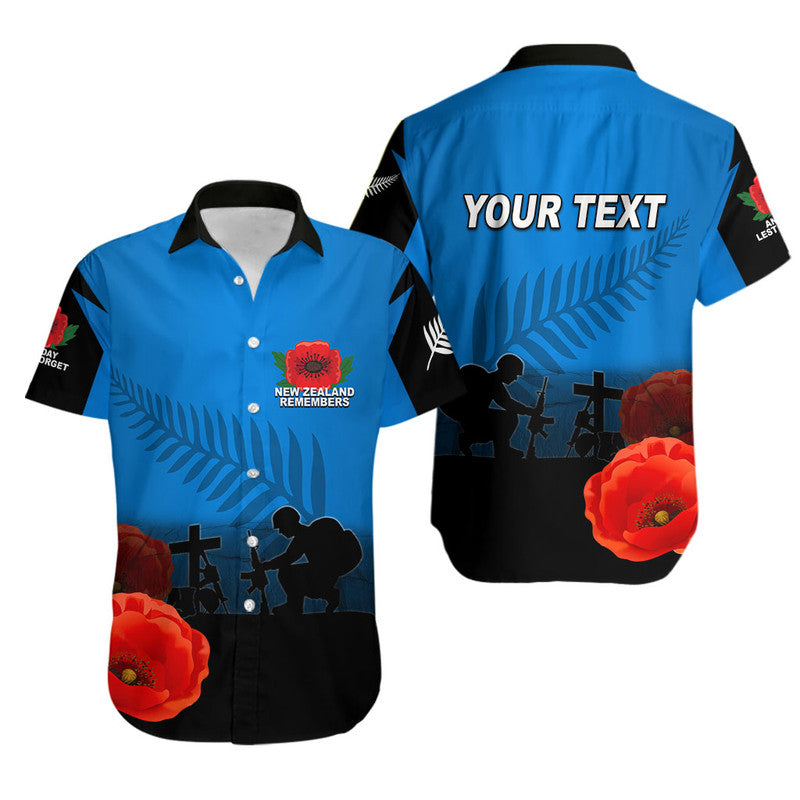Custom Personalised Anzac Day- New Zealand Remembers Hawaiian Shirt