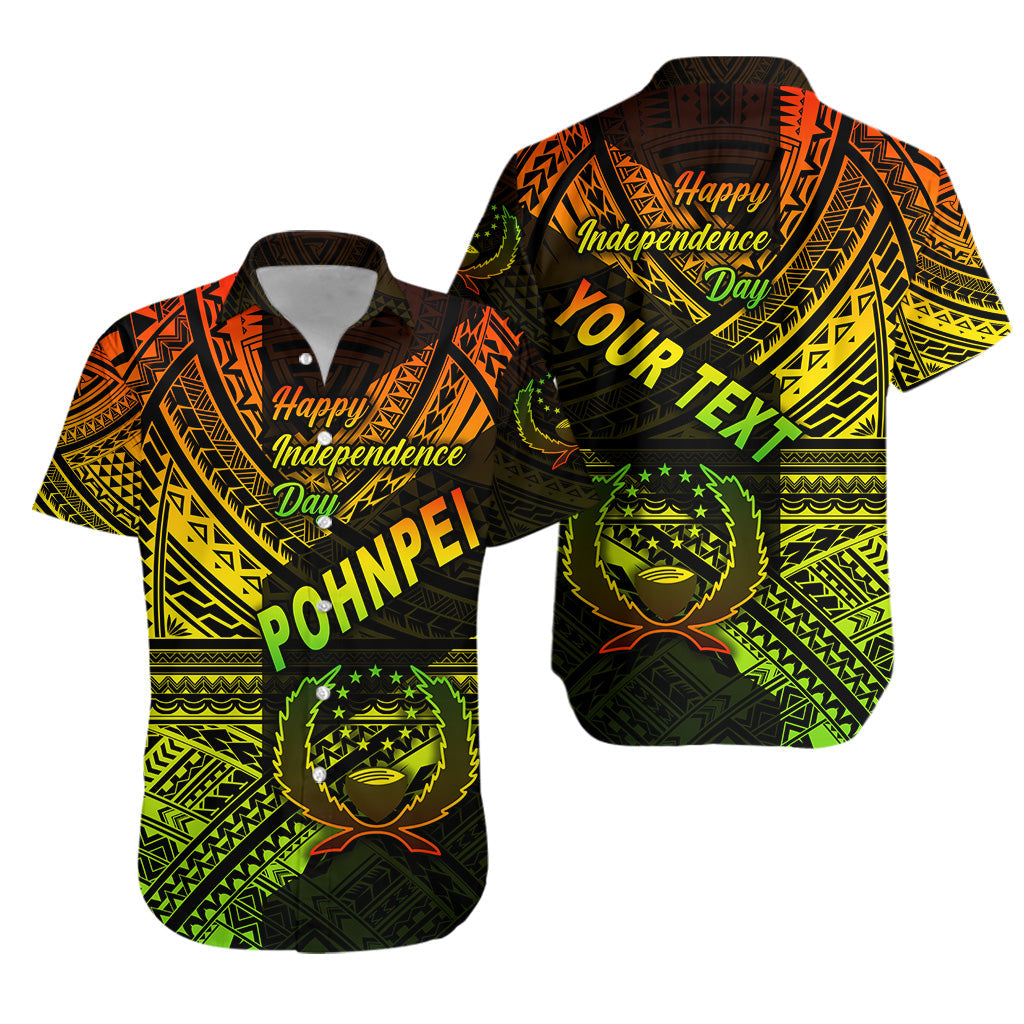 Custom Personalised FSM Pohnpei Hawaiian Shirt Happy Independence Day Original Vibes - Reggae