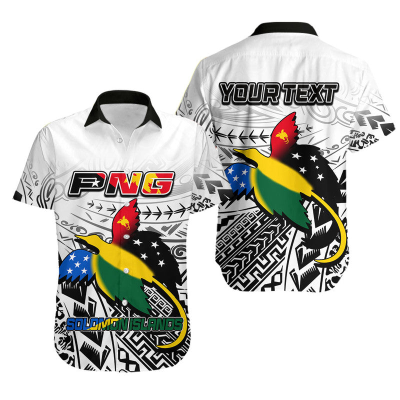 Custom Personalised Papua New Guinea And Solomon Islands Hawaiian Shirt