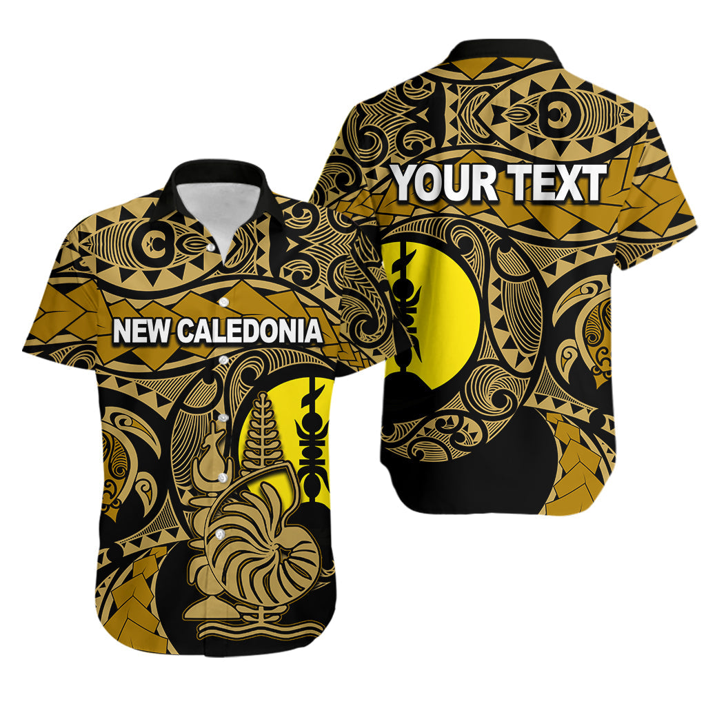 Custom PersonalisedNew Caledonia Hawaiian Shirt Gold Color