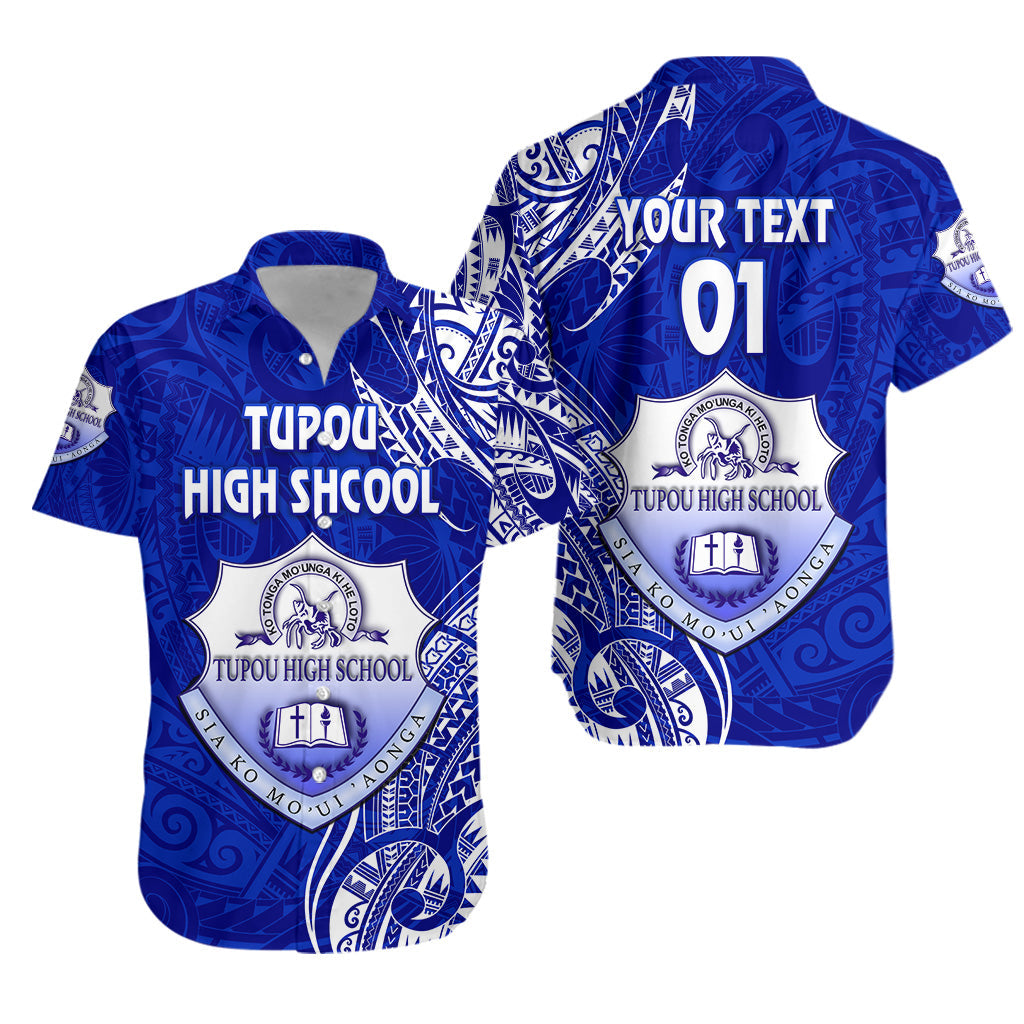 Custom Personalised Tonga Tupou High School Hawaiian Shirt Simple Vibes, Custom Text And Number