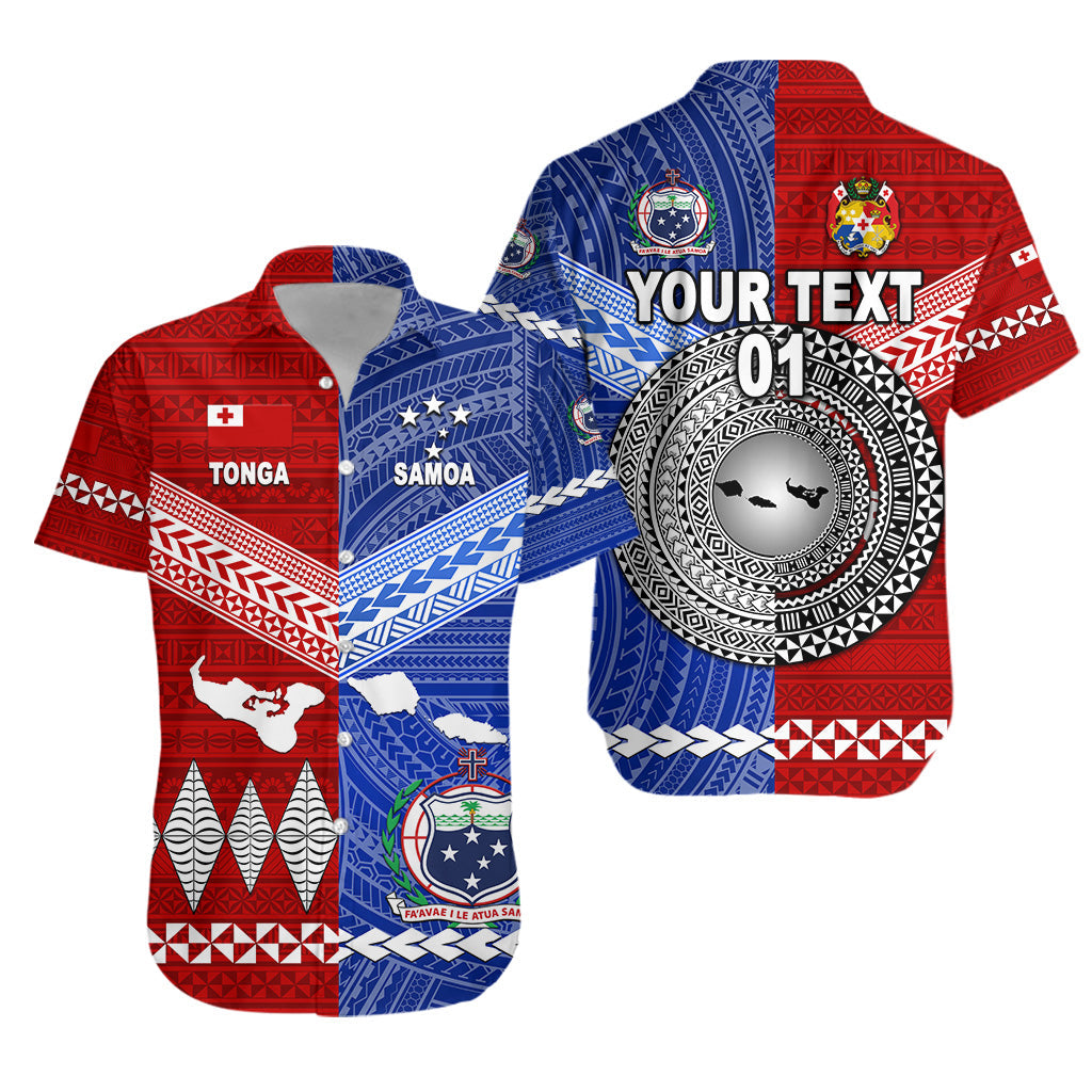 Custom Personalised Tonga And Samoa Together Hawaiian Shirt Unique Style, Custom Text And Number