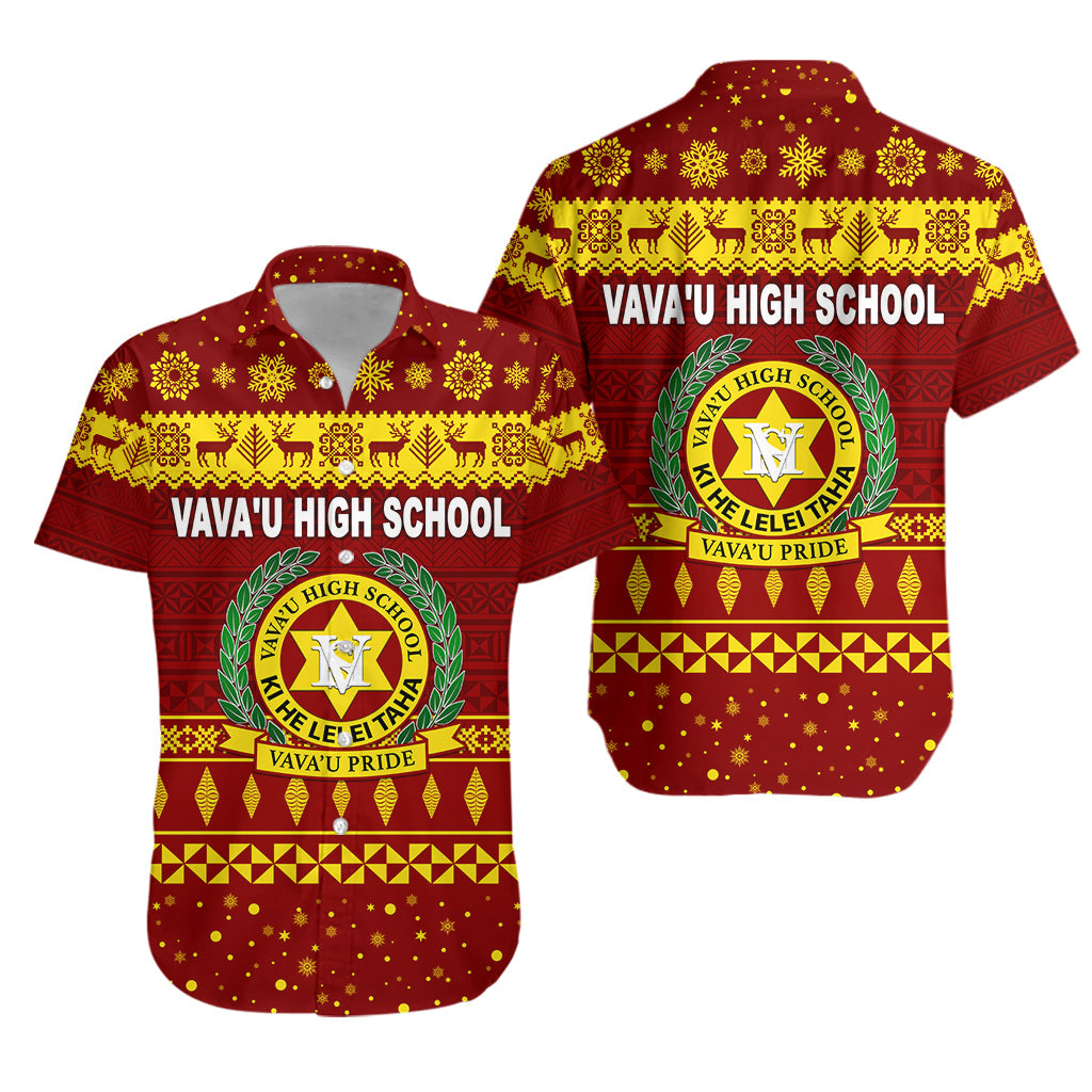 Vava'u High School Christmas Hawaiian Shirt Simple Style - Maroon