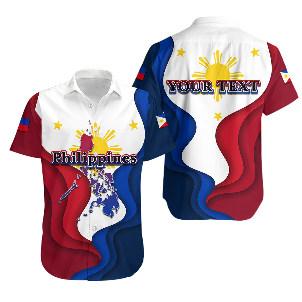 Custom PersonalisedPhilippines Hawaiian Shirt Flag Style