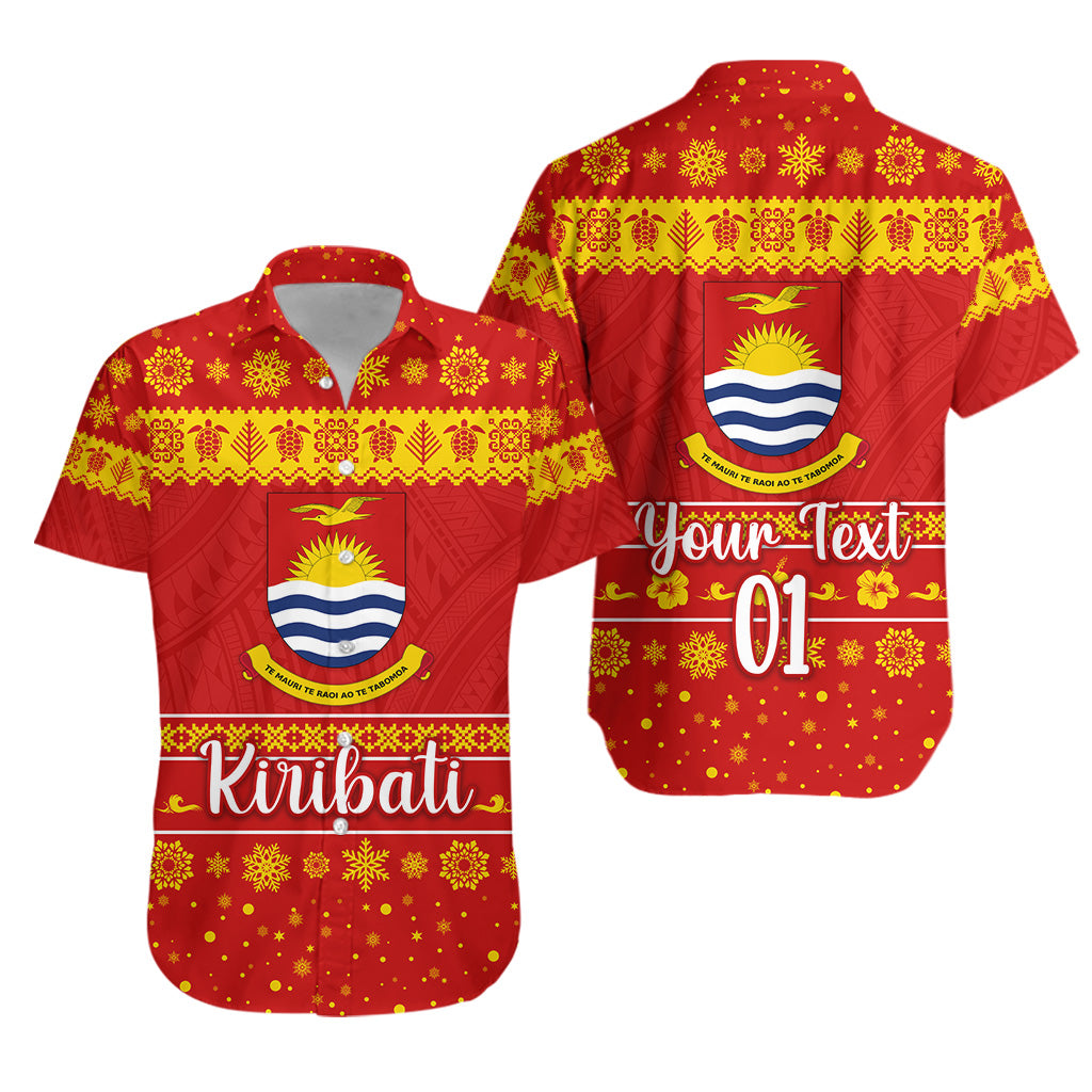 Custom Personalised Kiribati Christmas Hawaiian Shirt Simple Style