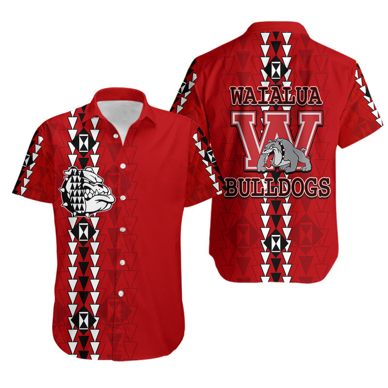 Hawaii - Waialua Bulldogs High Mix Kakau Hawaiian Shirt