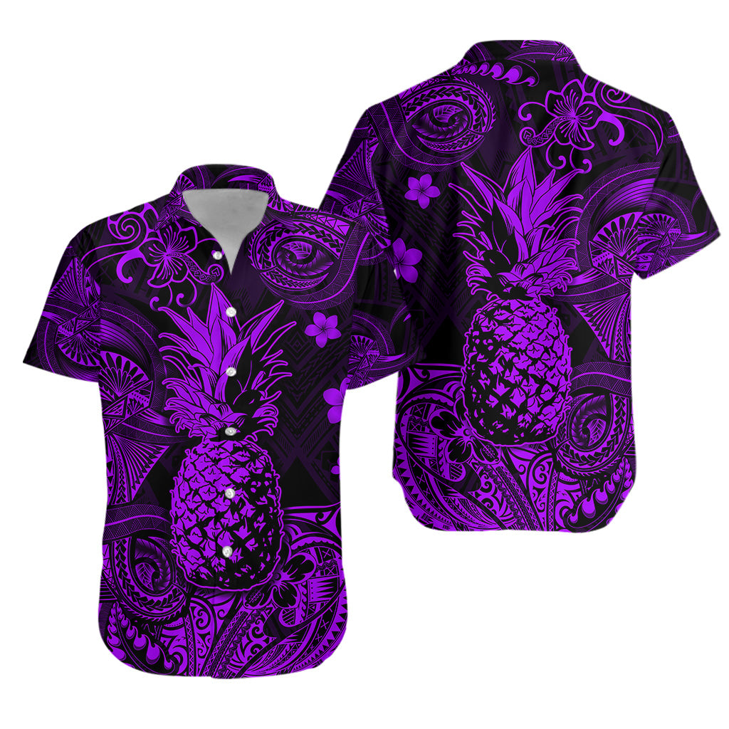 Hawaii Pineapple Polynesian Hawaiian Shirt Unique Style - Purple
