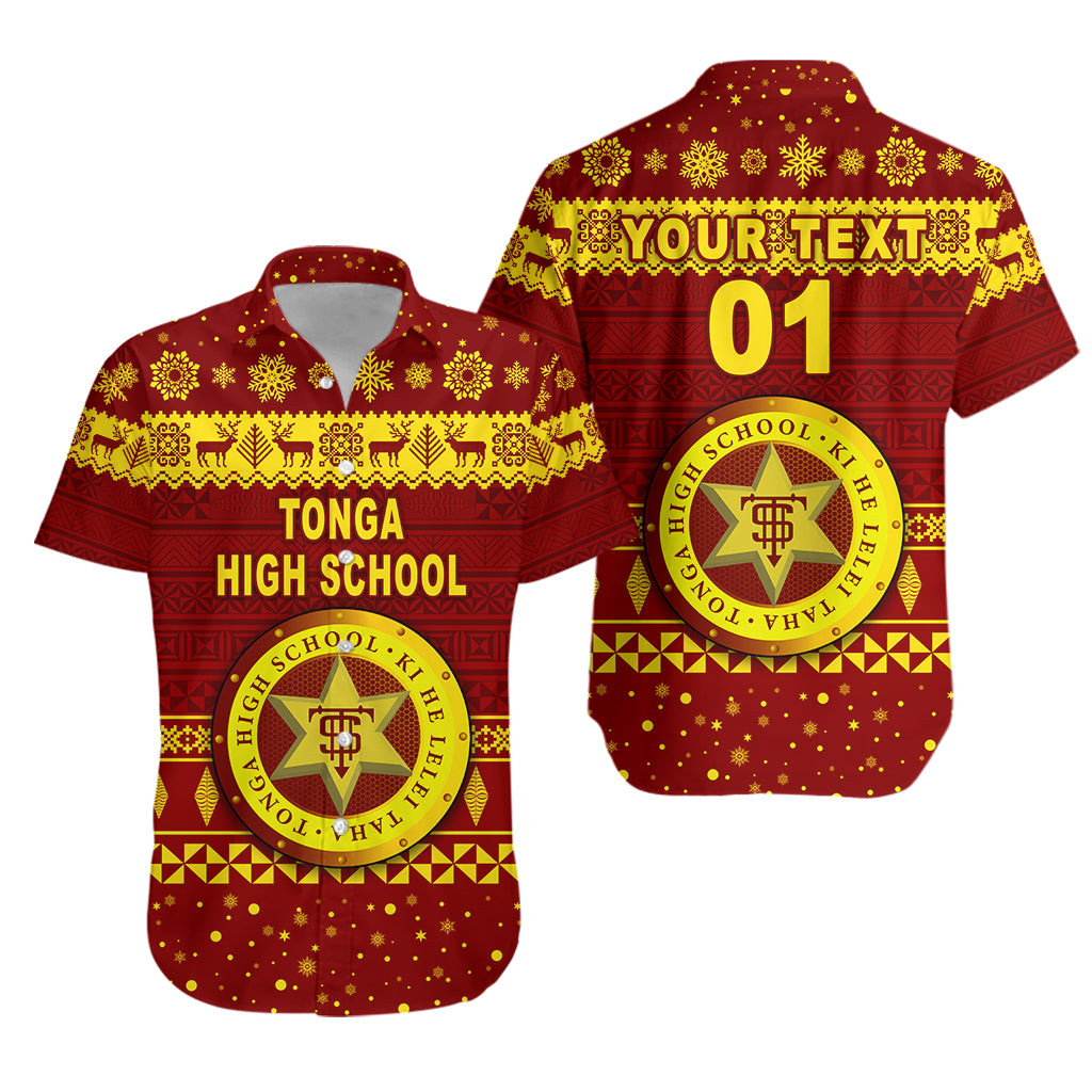 Custom Personalised Tonga High School Christmas Hawaiian Shirt Simple Style