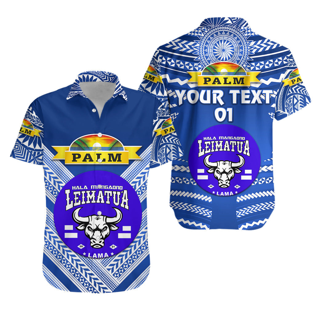 Custom Personalised Mate Ma'a Tonga Hawaiian Shirt Leimatu'a Bulls Creative Style - Blue NO.1, Custom Text And Number