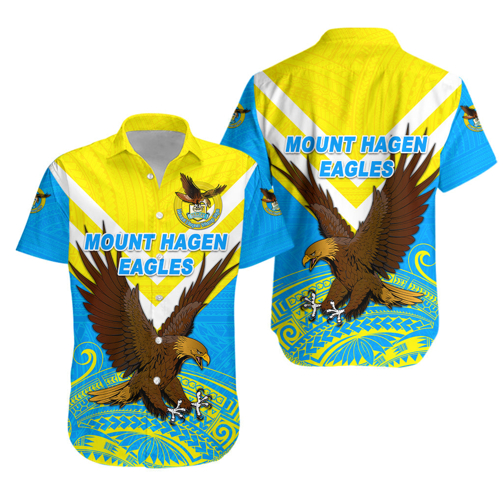 Papua New Guinea Mount Hagen Eagles Hawaiian Shirt Wamp Nga Rugby - Blue
