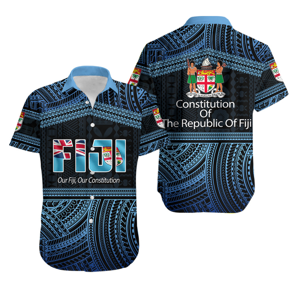 Fiji Constitution Day Polynesian Patterns Hawaiian Shirt