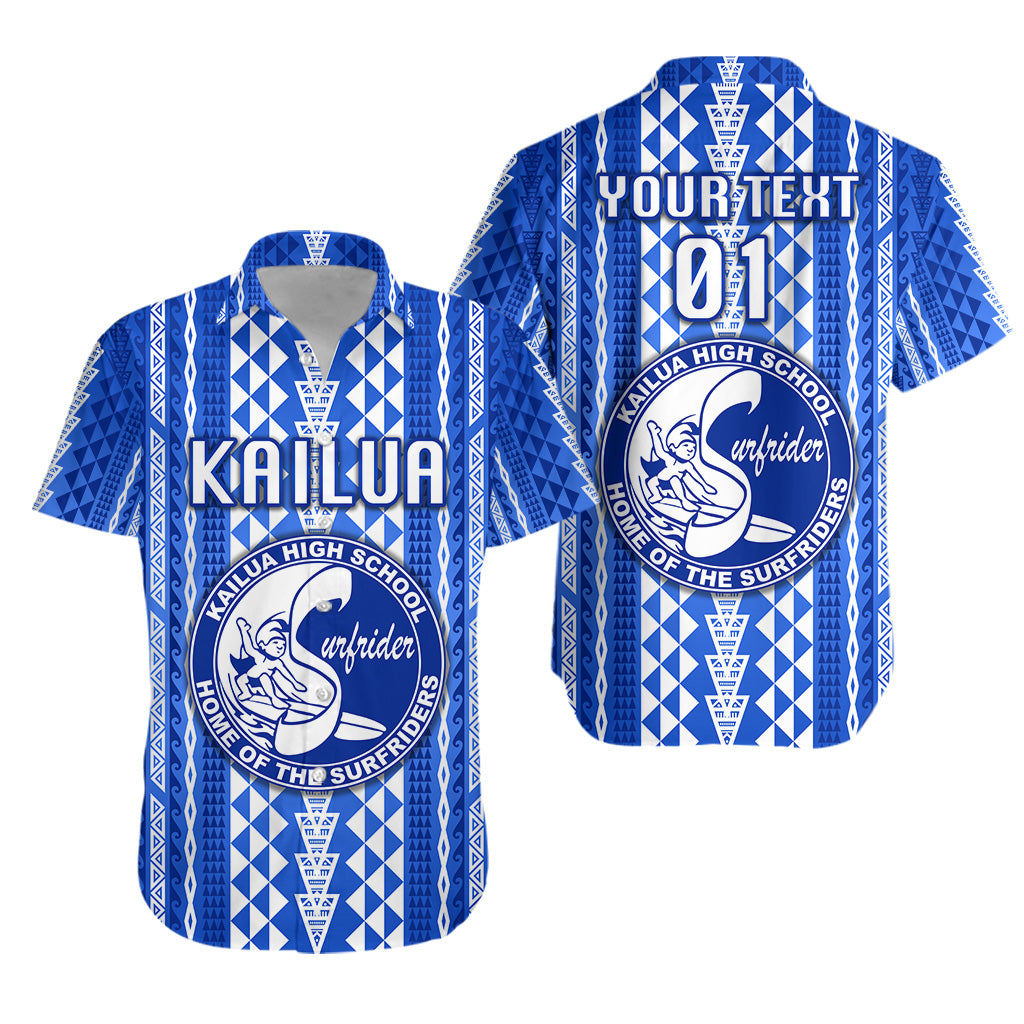 Custom Personalised Hawaii Kailua High School Hawaiian Shirt Surfriders Simple Style