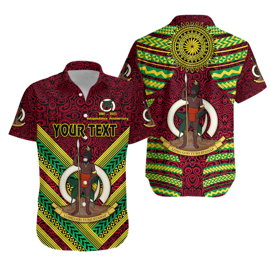 Custom Personalised Vanuatu Special Independence Anniversary Hawaiian Shirt Creative Style - Red