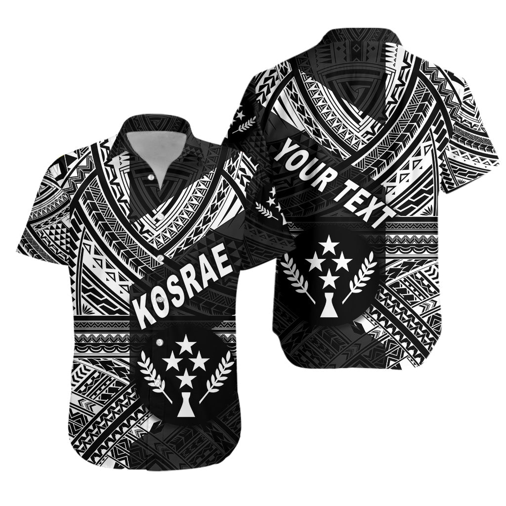 Custom Personalised FSM Kosrae Hawaiian Shirt Original Style - Black