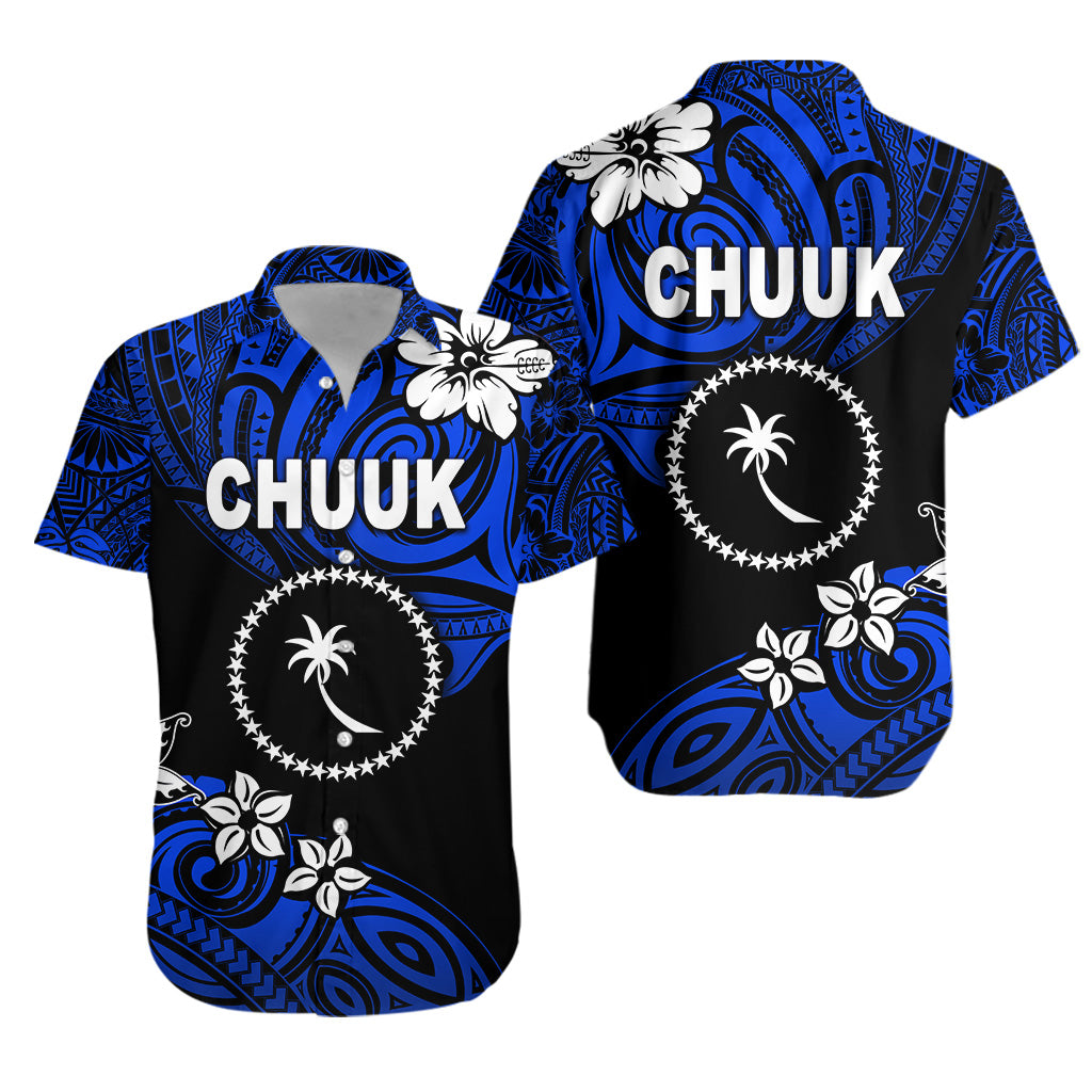 FSM Chuuk Hawaiian Shirt Unique Vibes - Blue