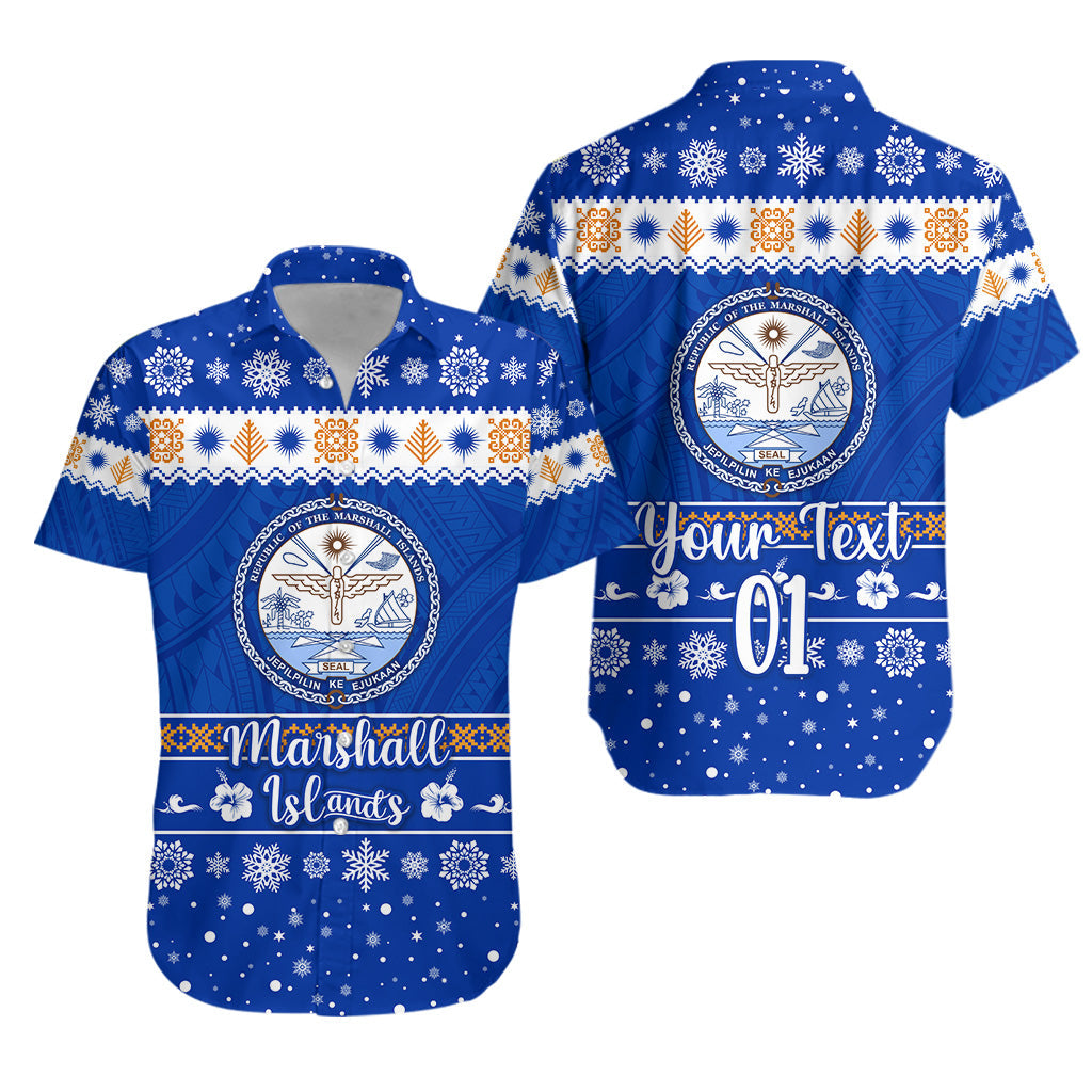 Custom Personalised Marshall Islands Christmas Hawaiian Shirt Simple Style