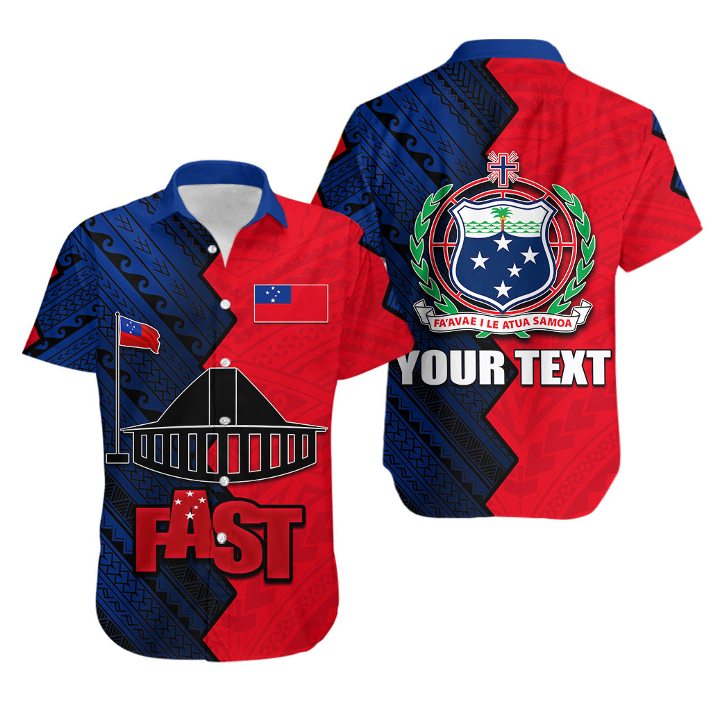 Custom PersonalisedFast Samoa Hawaiian Shirt Half Style