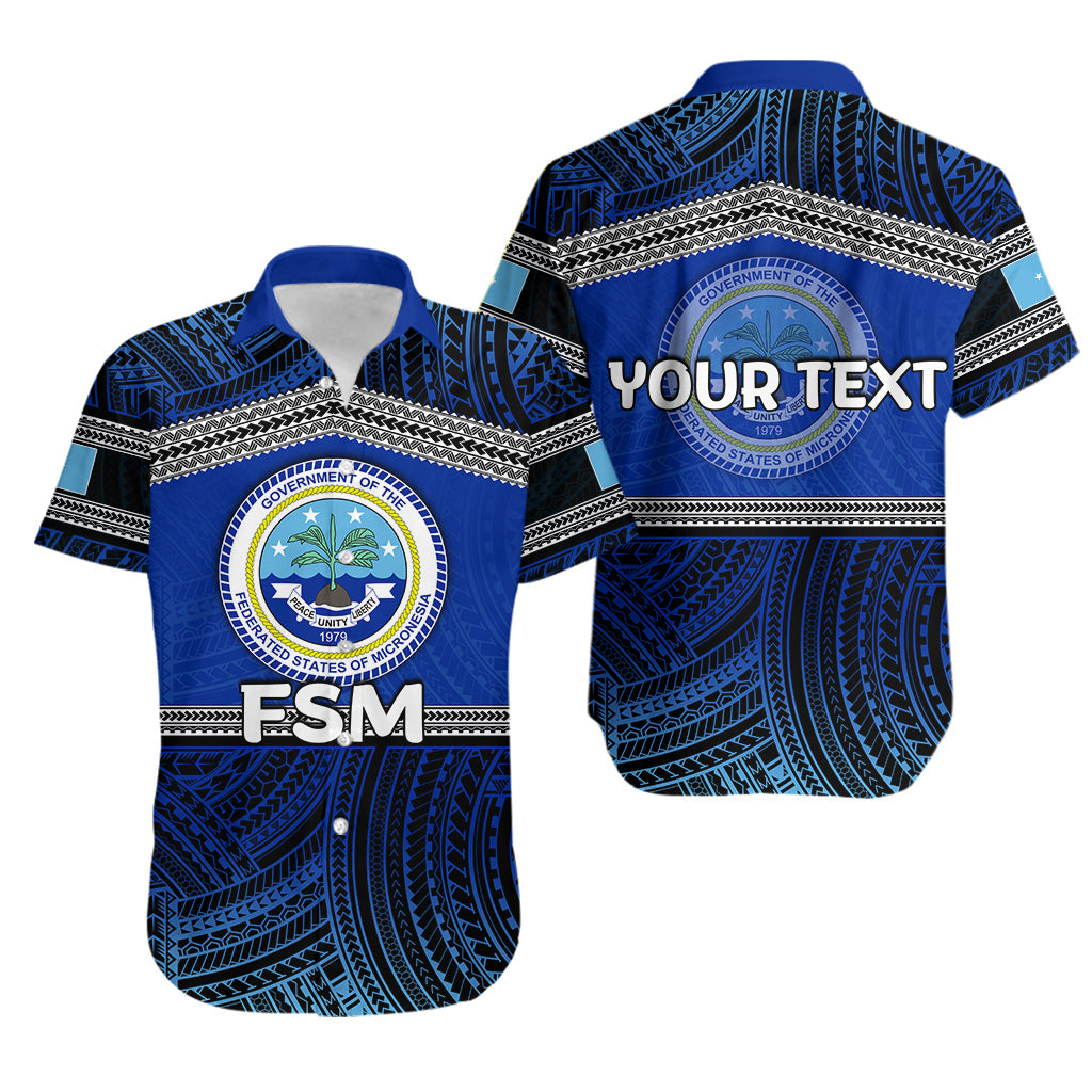 Custom Personalised Federated States of Micronesia Hawaiian Shirt Polynesian Patterns