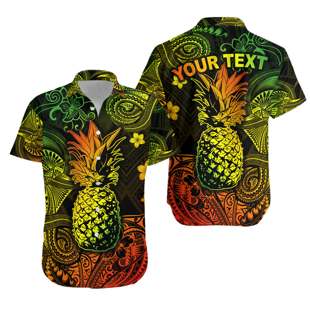 Custom Personalised Hawaii Pineapple Polynesian Hawaiian Shirt Unique Style - Reggae