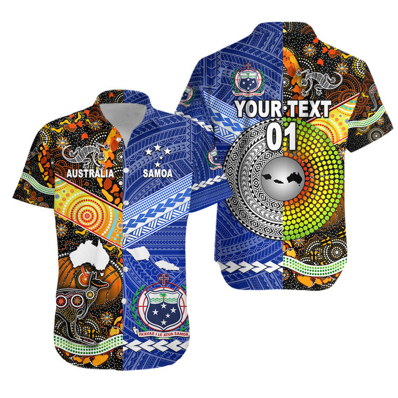 Custom Personalised Samoa And Australia Aboriginal Hawaiian Shirt Together
