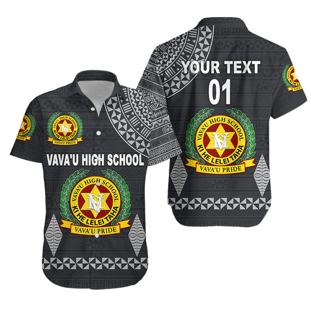 Custom Personalised Tonga Vava'u High School Hawaiian Shirt Simple Style - Dark Grey