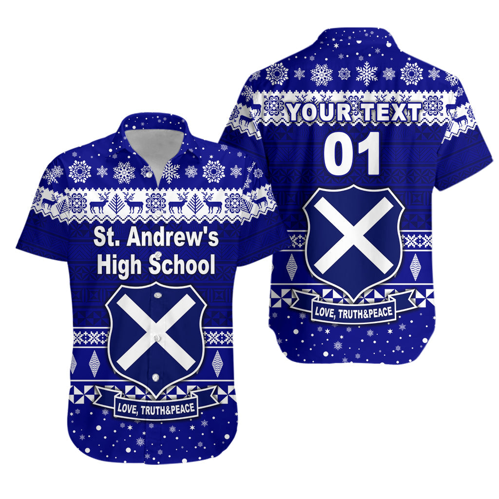 Custom Personalised St. Andrew's High School Christmas Hawaiian Shirt Simple Style