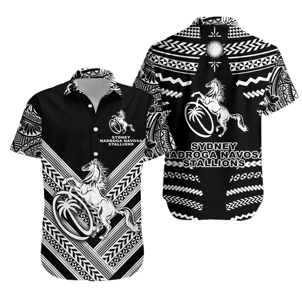 Fiji Rugby Hawaiian Shirt Sydney Nadroga Navosa Stallions Creative Style - Black