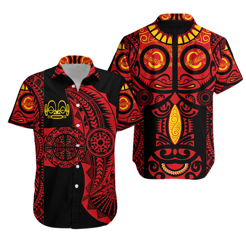Marquesas Islands Hawaiian Shirt Marquesan Tattoo Original Style - Red