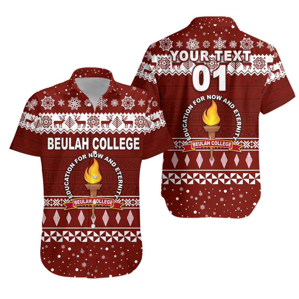 Custom Personalised Tonga Beulah College Christmas Hawaiian Shirt Simple Style