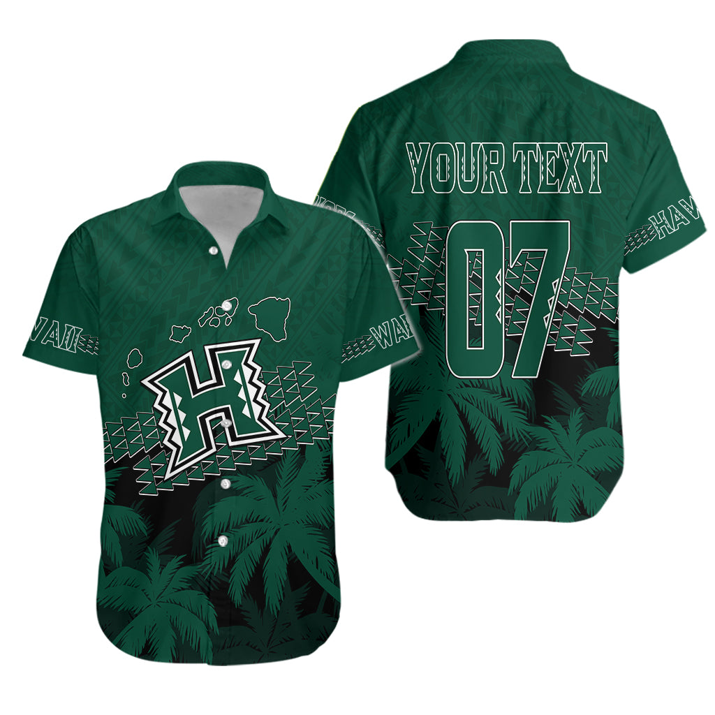 Personalised Hawaii Rainbow Warriors Hawaiian Shirt Laau Pama