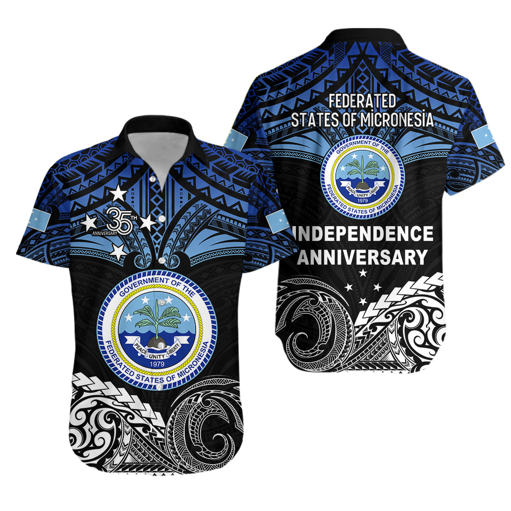 Federated States of Micronesia Hawaiian Shirt Happy FSM 35th Independence Anniversary
