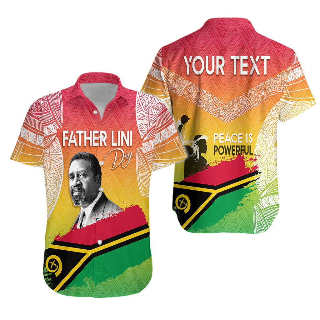 Vanuatu Father Lini Quote Hawaiian Shirt Flag Style - White