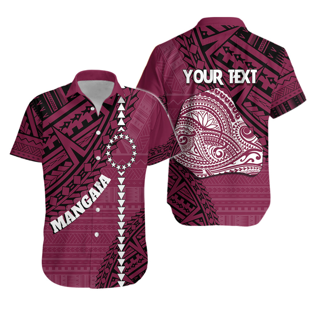Cook Islands Tribal Personalised Hawaiian Shirt Island Map - Mangaia Island