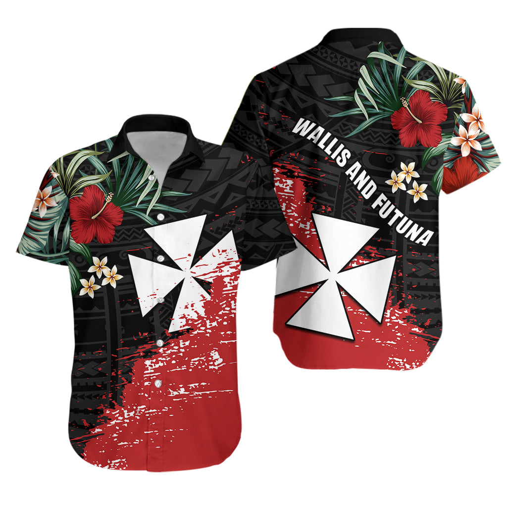 Wallis and Futuna Polynesian Hawaiian Shirt Fantastic Flowers
