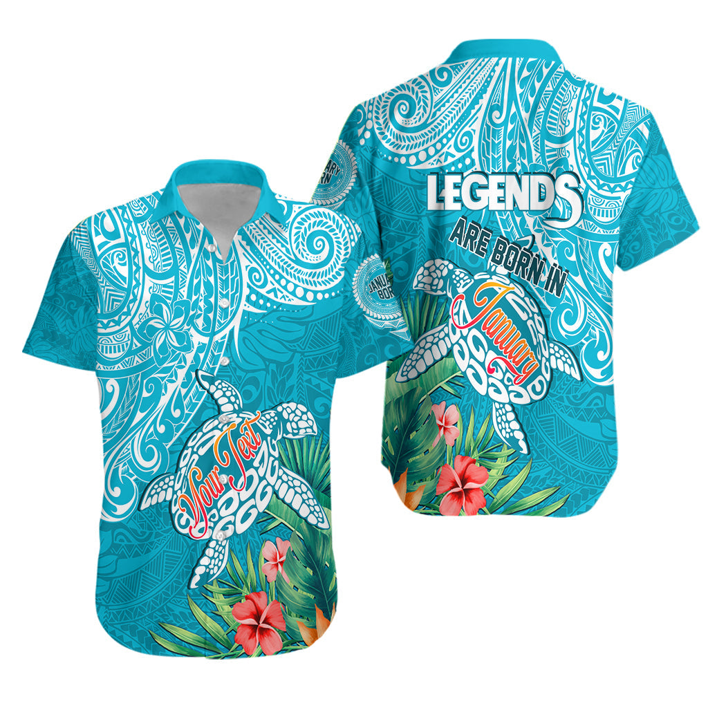 Custom Personalised Polynesian Birthday Hawaiian Shirt Legends Are Born In January