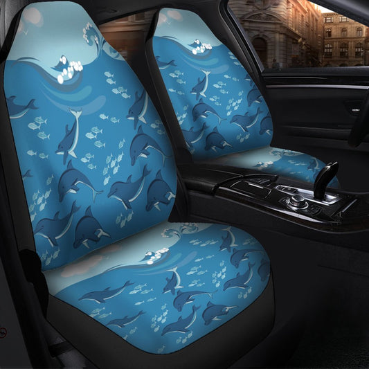 Hawaiian Dolphins Polynesian Car Seat Covers AH
