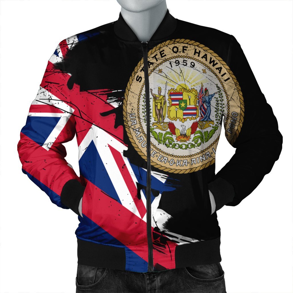 Hawaiian Flag Coat Of Arms Of Hawaii Polynesian Bomber Jacket Classic Style