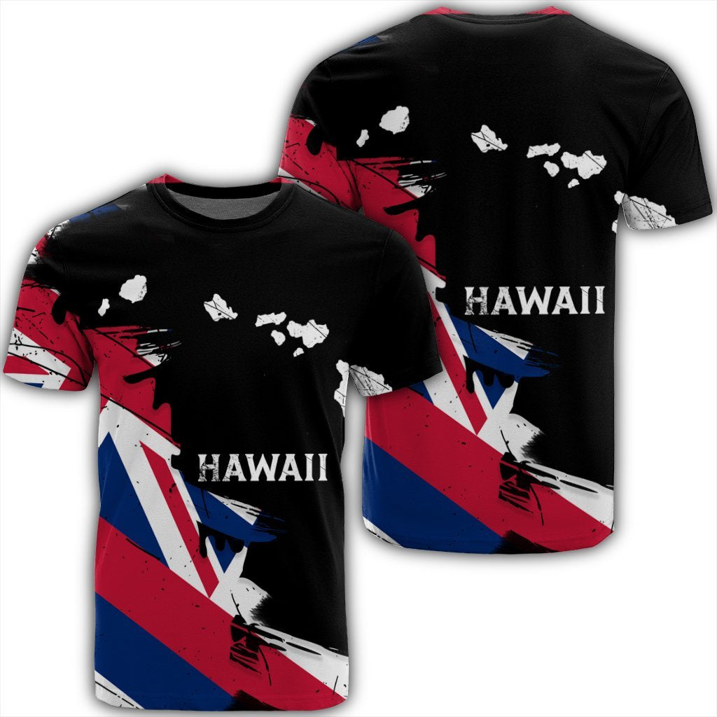 Hawaiian Flag Hawaii Map Nei Polynesian T-Shirt - Classic Style