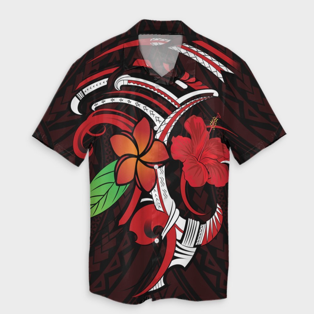 Hawaiian Hibiscus And Plumeria Flower Polynesian Hawaiian Shirt - AH