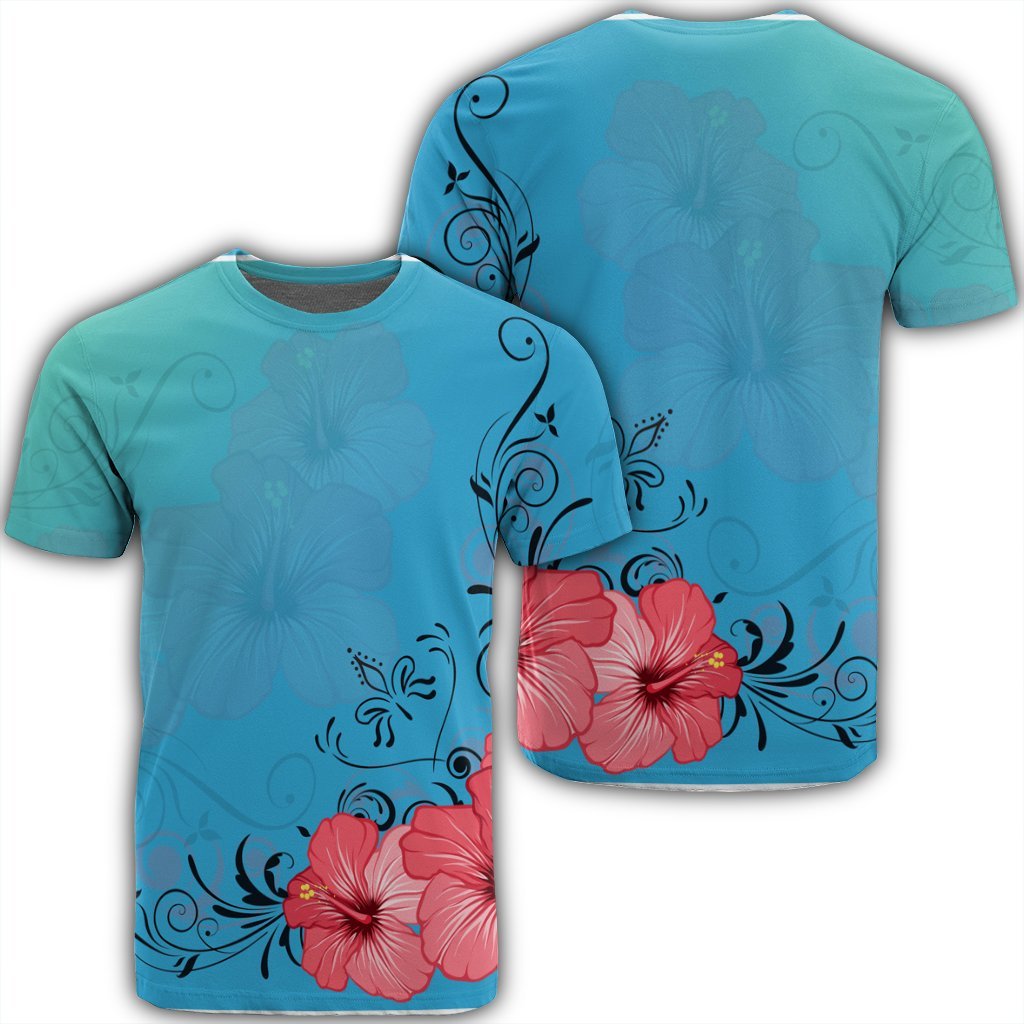Hawaiian Hibiscus Flower Red T-Shirt - Ah - Ah