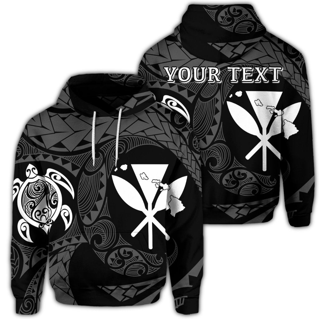 (Personalised) Hawaiian Kanaka Turtle Polynesian Hoodie White AH