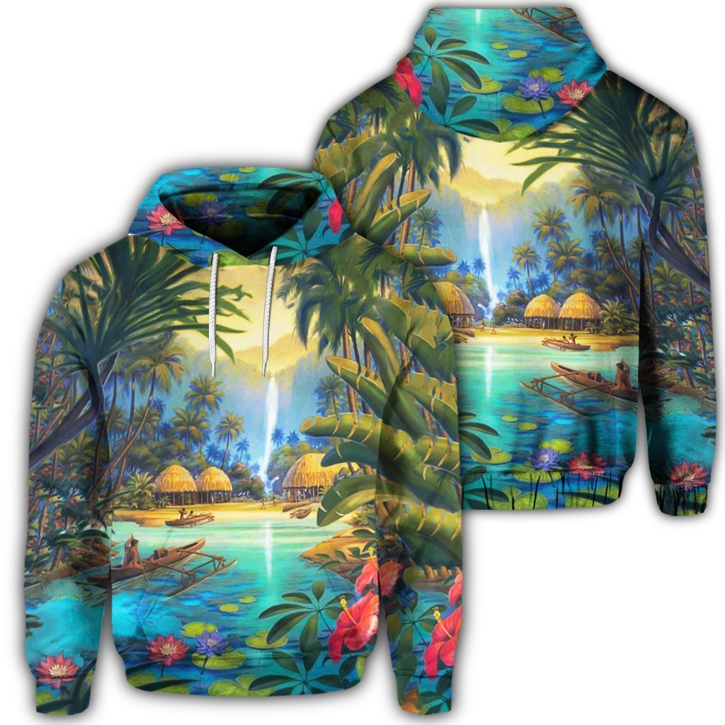 Hawaiian Living In Aboriginal Village Hoodie