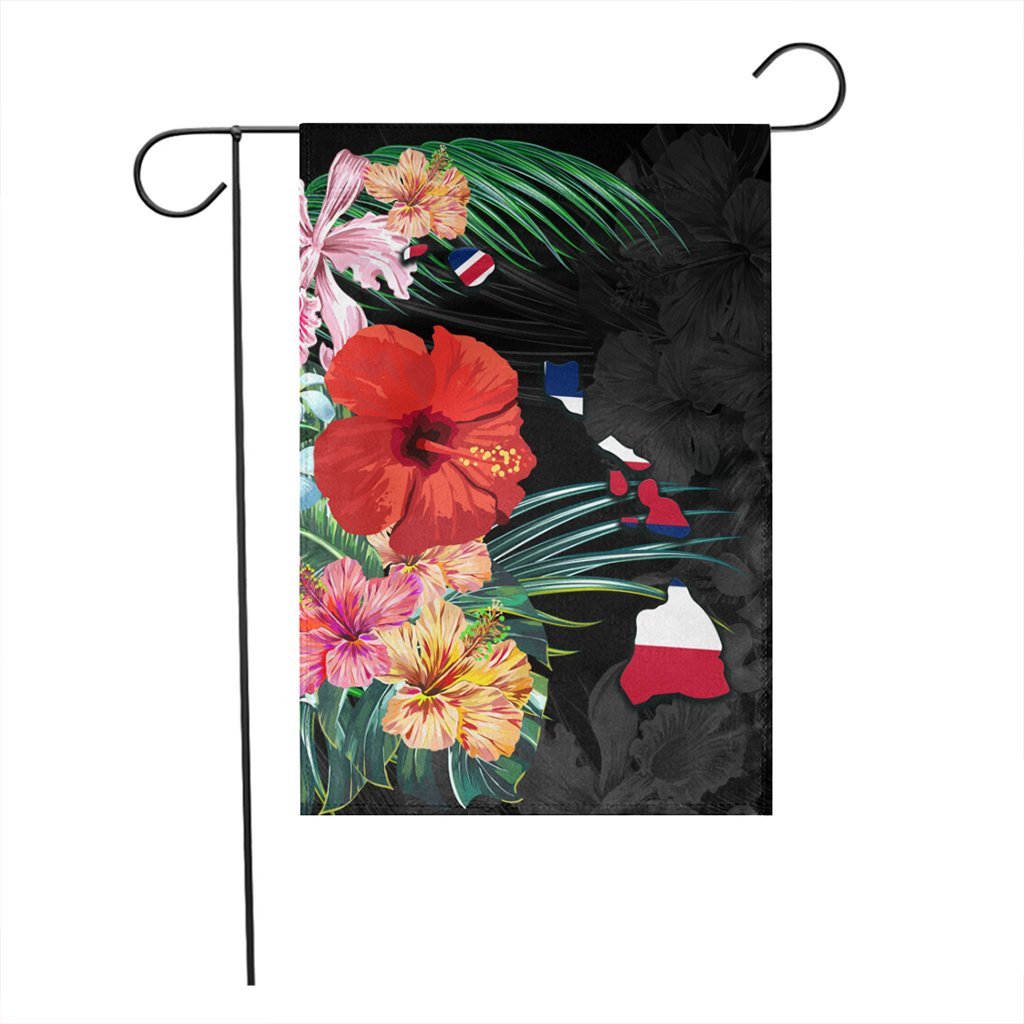Hawaiian Map Hawaii Flag Hibiscus Polynesian Flag AH